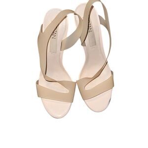 Deltan Nude Strappy Heels Size 9